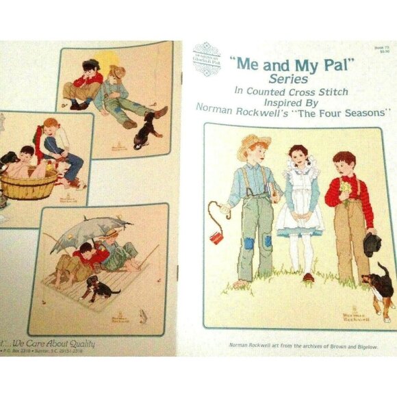 Cross Stitch Me And My Pal Series Norman Rockwells Four Seasons #72 Gloria & Pat - Picture 6 of 6